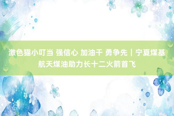 激色猫小叮当 强信心 加油干 勇争先｜宁夏煤基航天煤油助力长十二火箭首飞