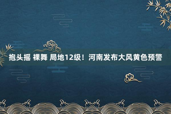 抱头摇 裸舞 局地12级！河南发布大风黄色预警